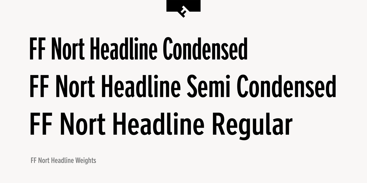 Przykład czcionki FF Nort Headline Semi Condensed